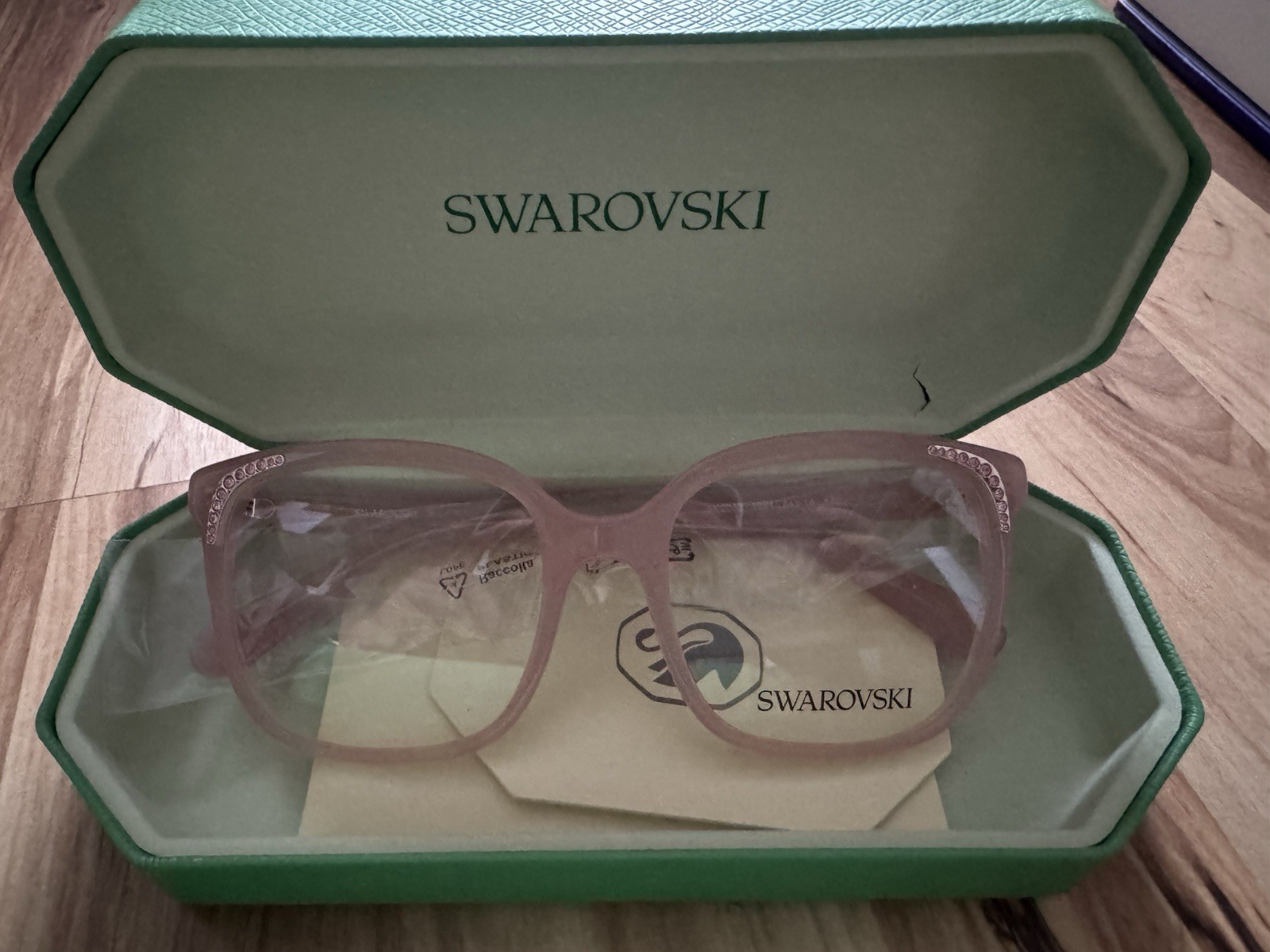 Swarovski SK2033 Women’s Eyeglasses Frames Demo Lens (Milky Pink) – New