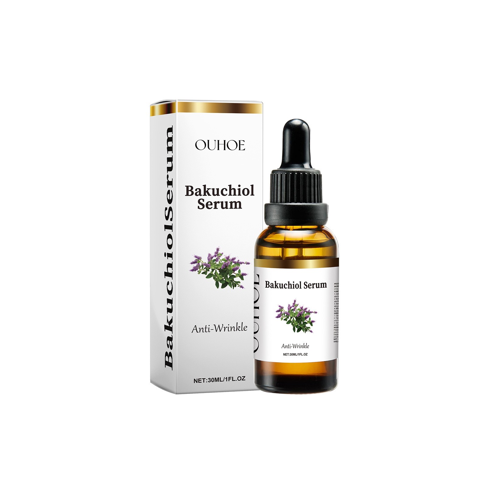 1~5x Bakuchiol Oil Organic Cold Pressed of 30,000 PPM Hydrating & Firming 30ml