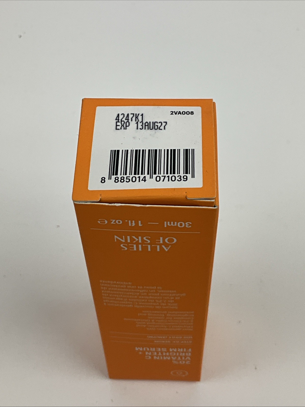 New In Box Allies Of Skin 20% Vitamin C Brighten Firm Serum 30 ML Exp 08/2027