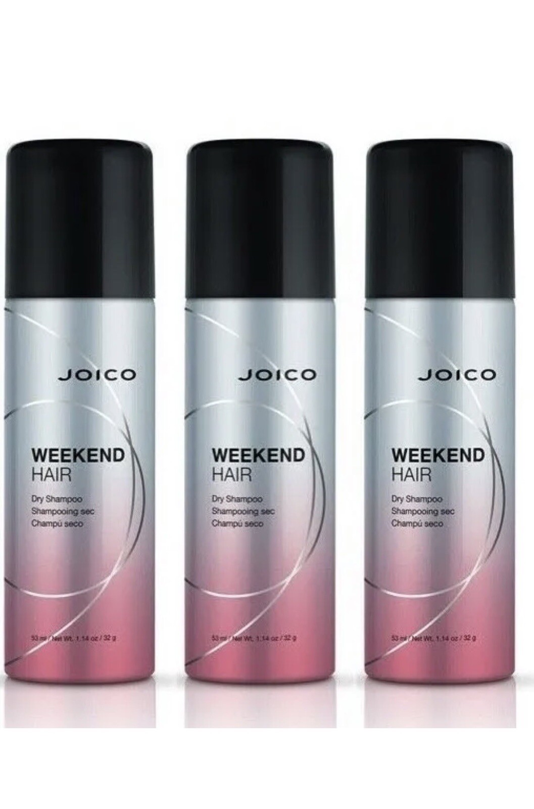 3 Joico Weekend Hair Dry Shampoo 1.14oz Hair Care Travel Size New