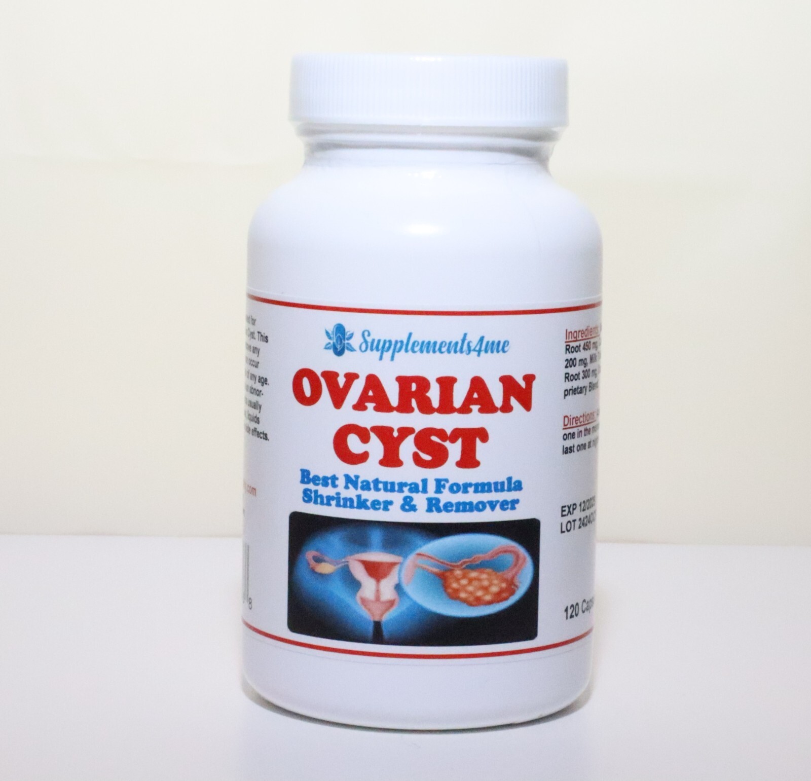 OVARIAN CYST FREE REMOVAL 4 ME – TO TREAT & PREVENT Made in USA – 120 capsules