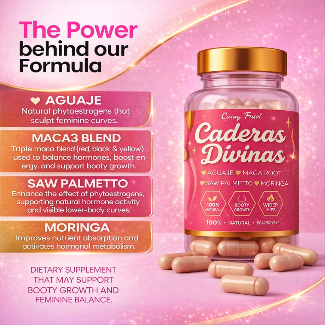 Maximum Butt & Hips Growth – Aguaje Curvy Fruit + Maca + Saw palmeto• 60 days