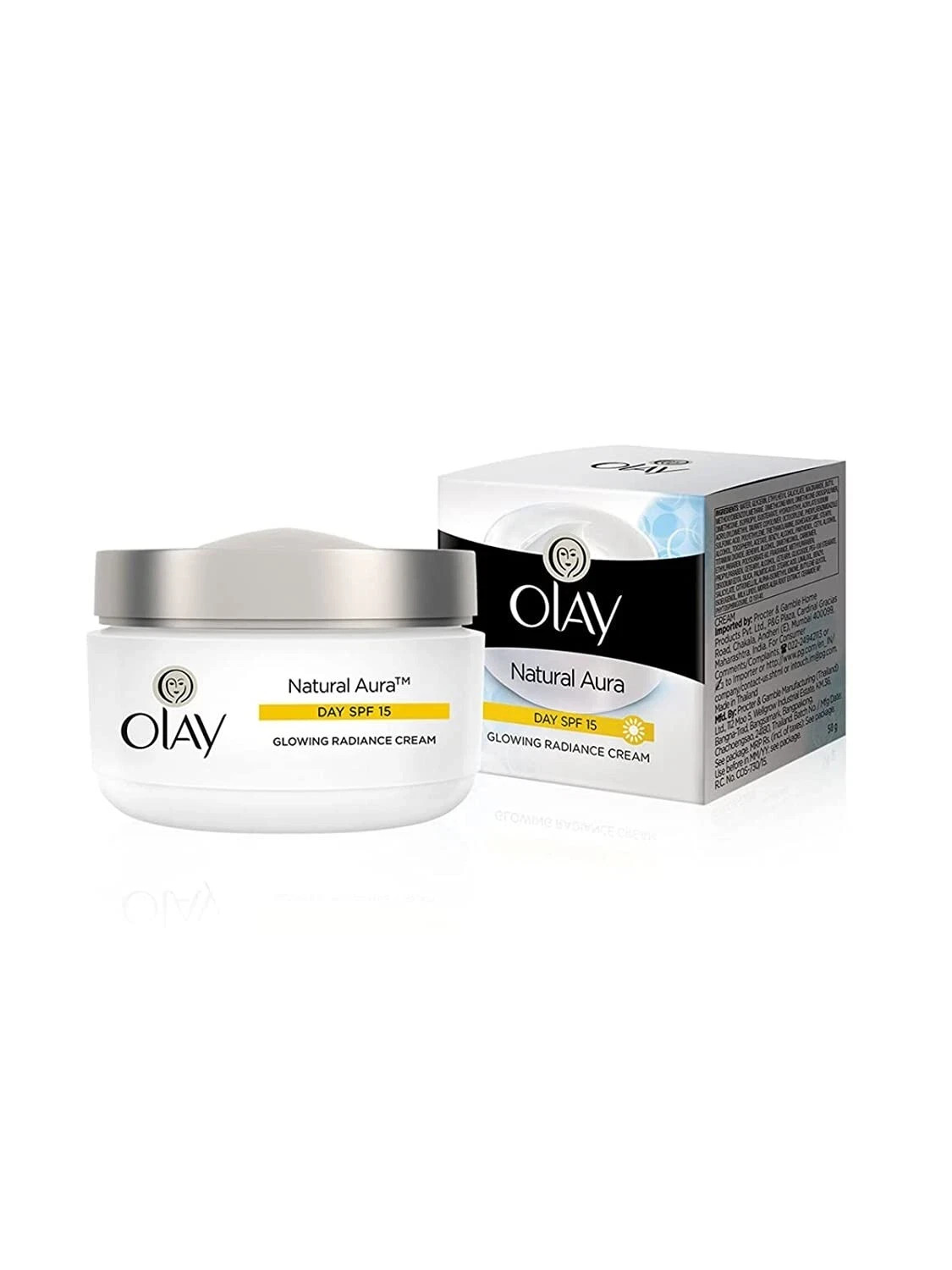 Olay Day Cream Natural Aura Glowing Radiance Cream SPF 15, 50g | Pack of 1