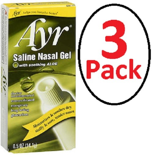 Ayr Saline Nasal GEL w/ Aloe 0.5oz ( 3 pack ) – Always FRESH ! !
