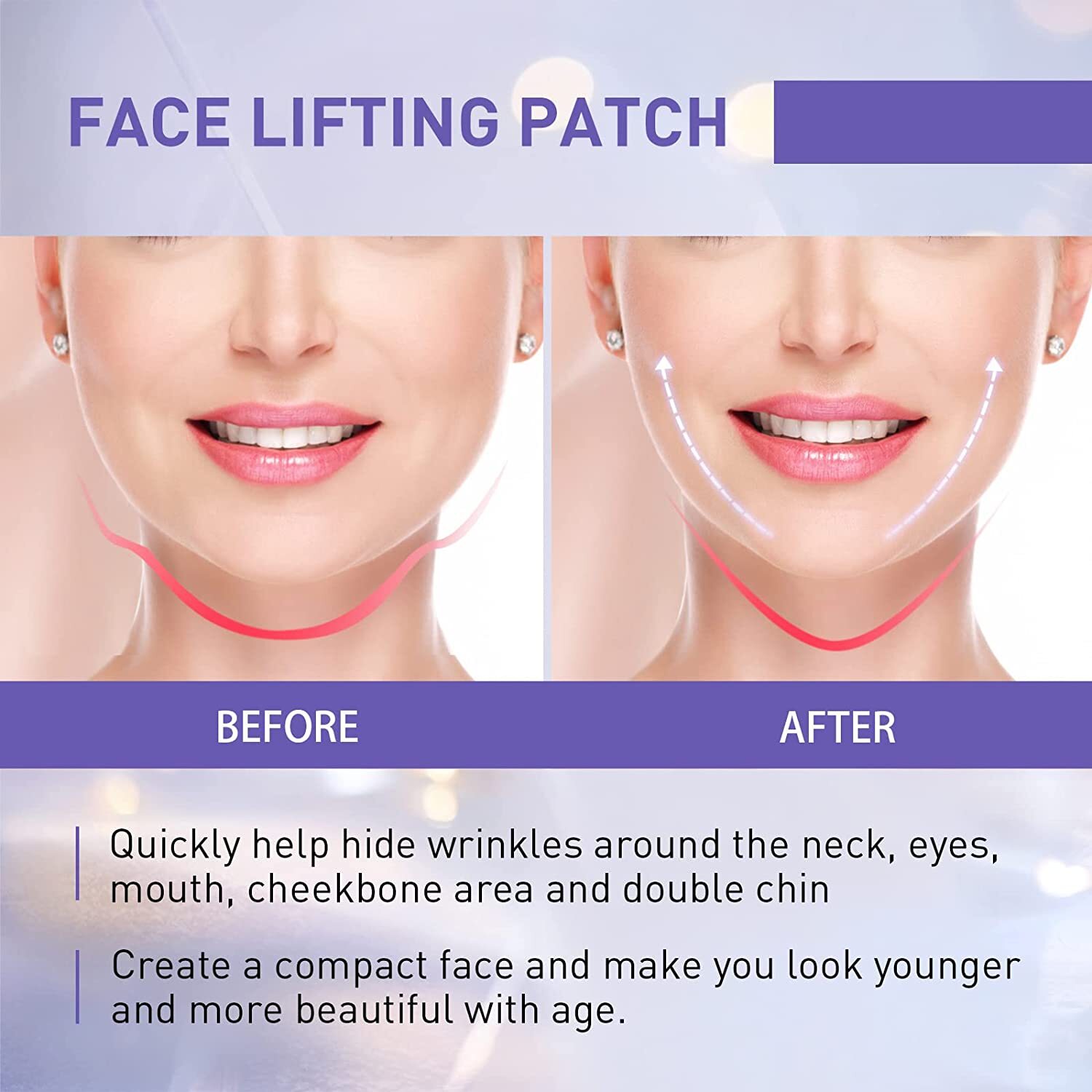 20/60/80Pcs V Tapes Shape Tape Anti Wrinkle Instant Face Neck Eye Lift Face Lift