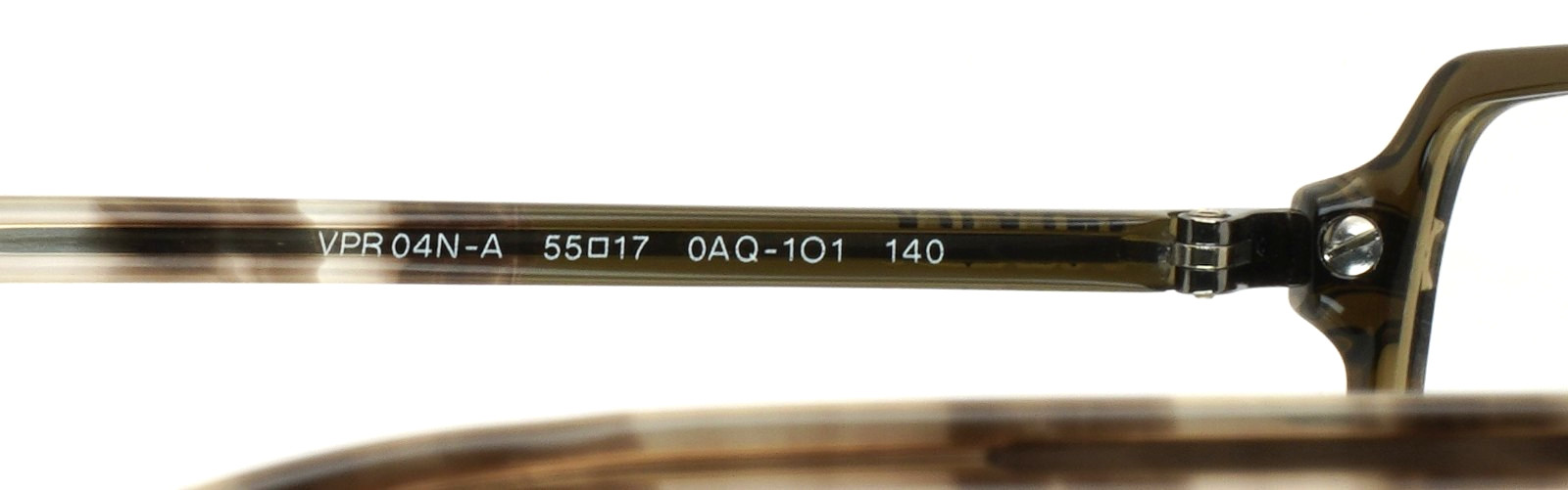 PRADA VPR04N-A 0AQ-1O1 Olive Mens Rectangle Full Rim Eyeglasses 55-17-140 B:32