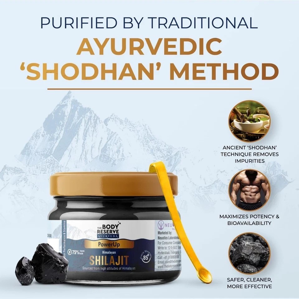 The Body Reserve Shilajit Shilajeet Resin 500mg/Serving For Men 20gm