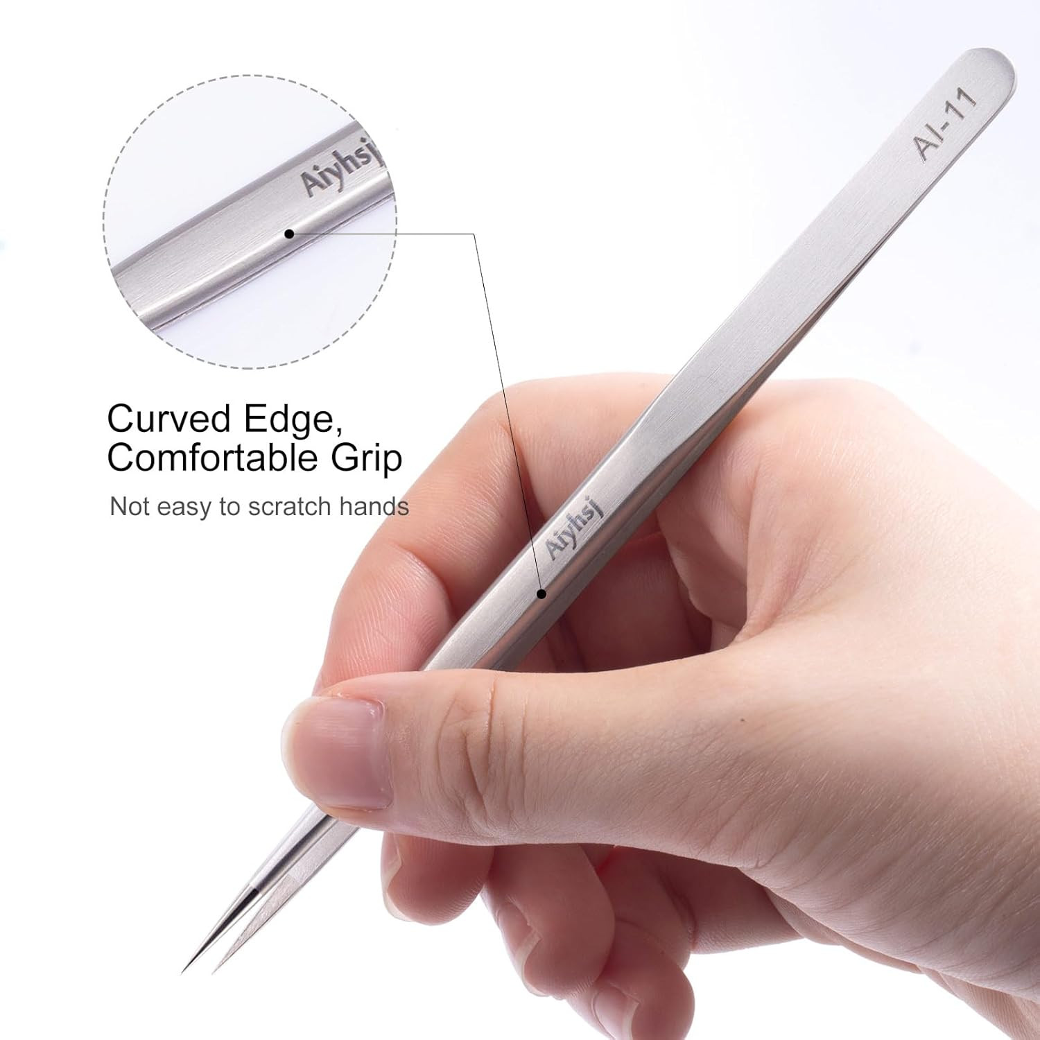 Precision Tweezer, Upgraded Professional Pointed, High-End Stainless Steel Tweez