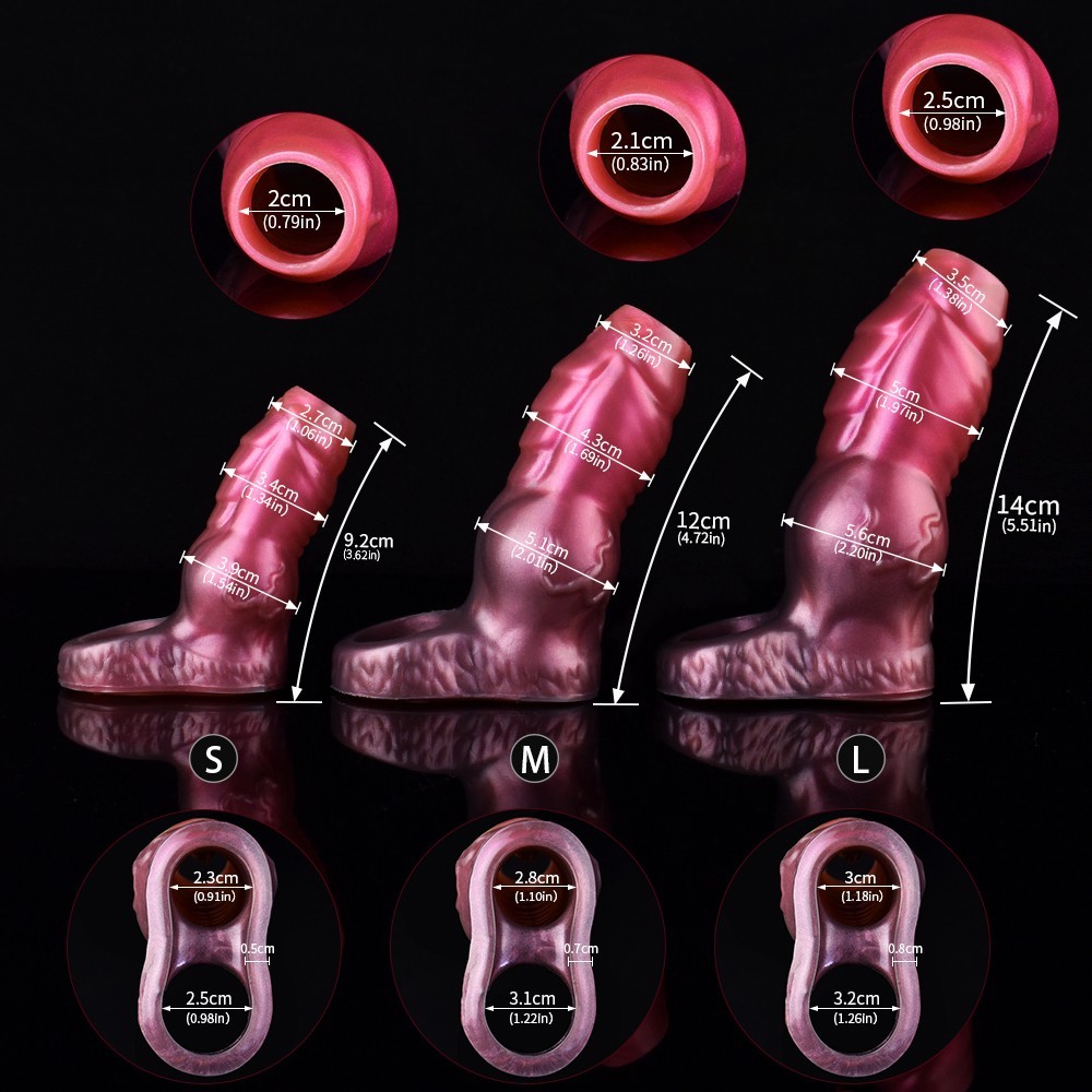 Male Fantasy Monster Cock Extension Sleeve Silicone Enlarger Enhancer Sheath