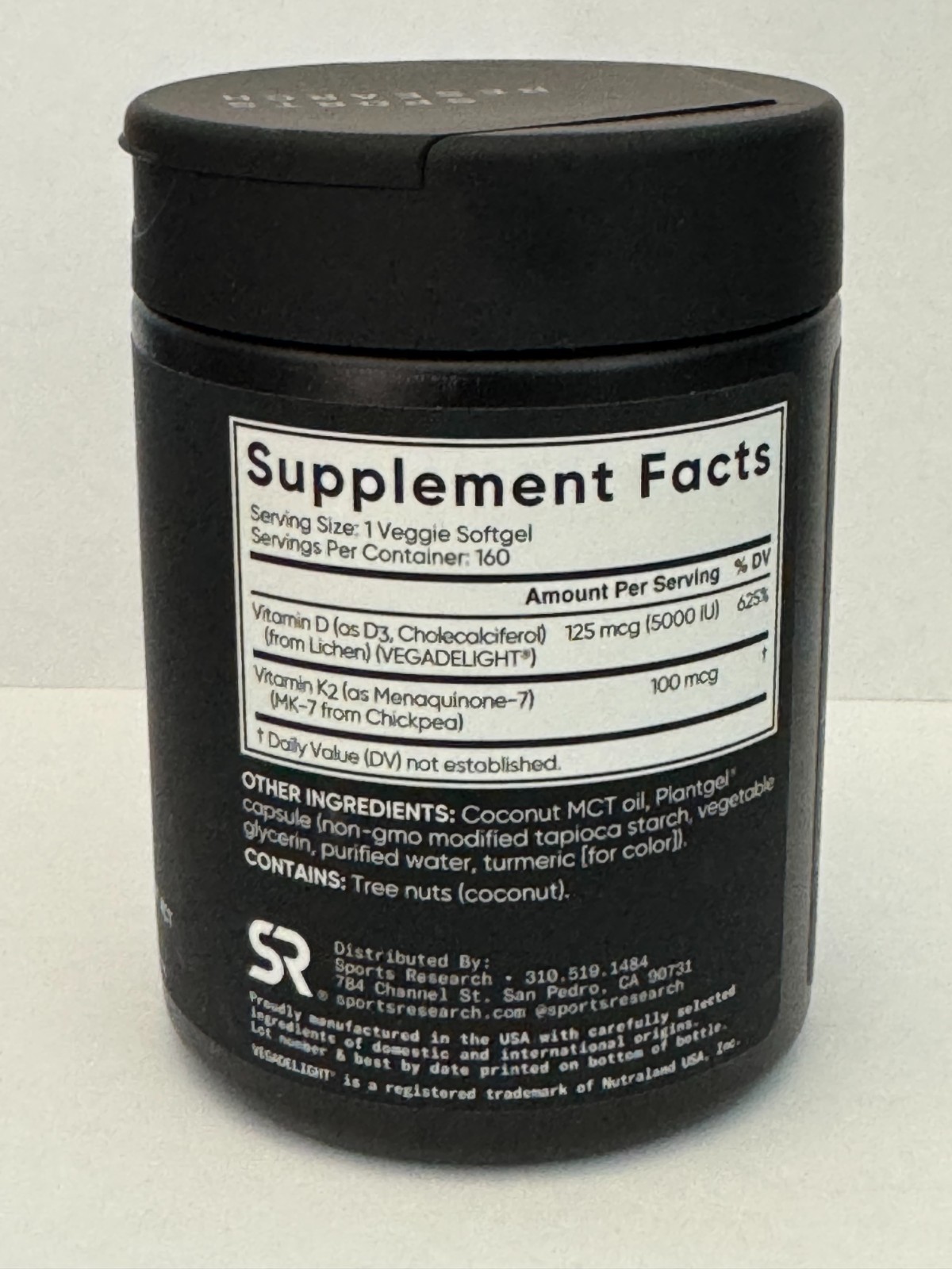 Sports Research D3 + K2, 160 Veggie Softgels,Supports Bone and Immune Health