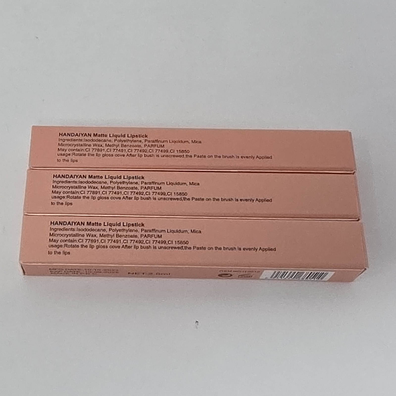 Handaiyan • Matte Liquid Lipstick (01) • 2.5 mL EXPIRED 2025 Lot Of 3