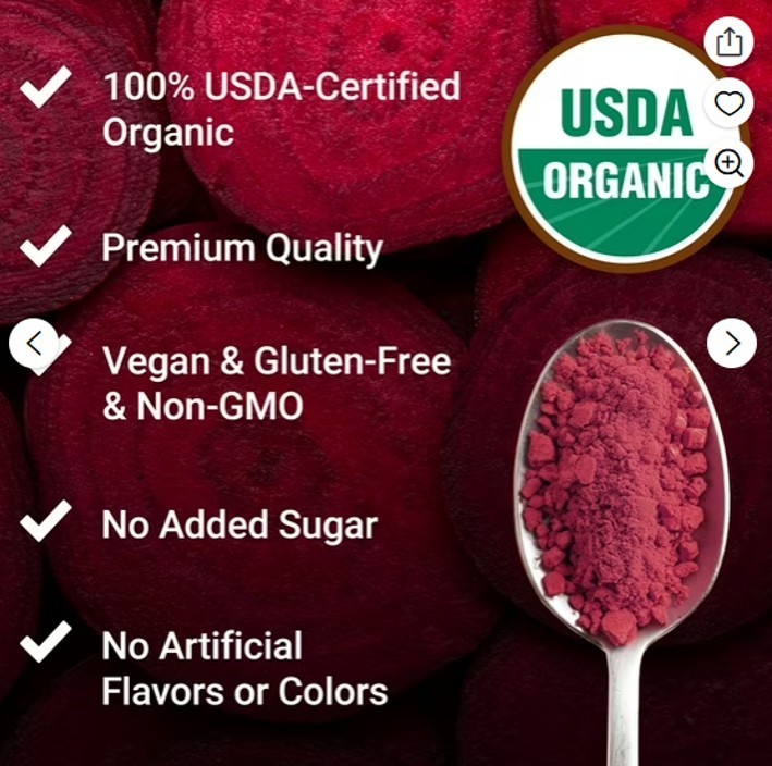 Force Factor Total Beets Drink Mix Superfood Powder with Nitrates to Support…