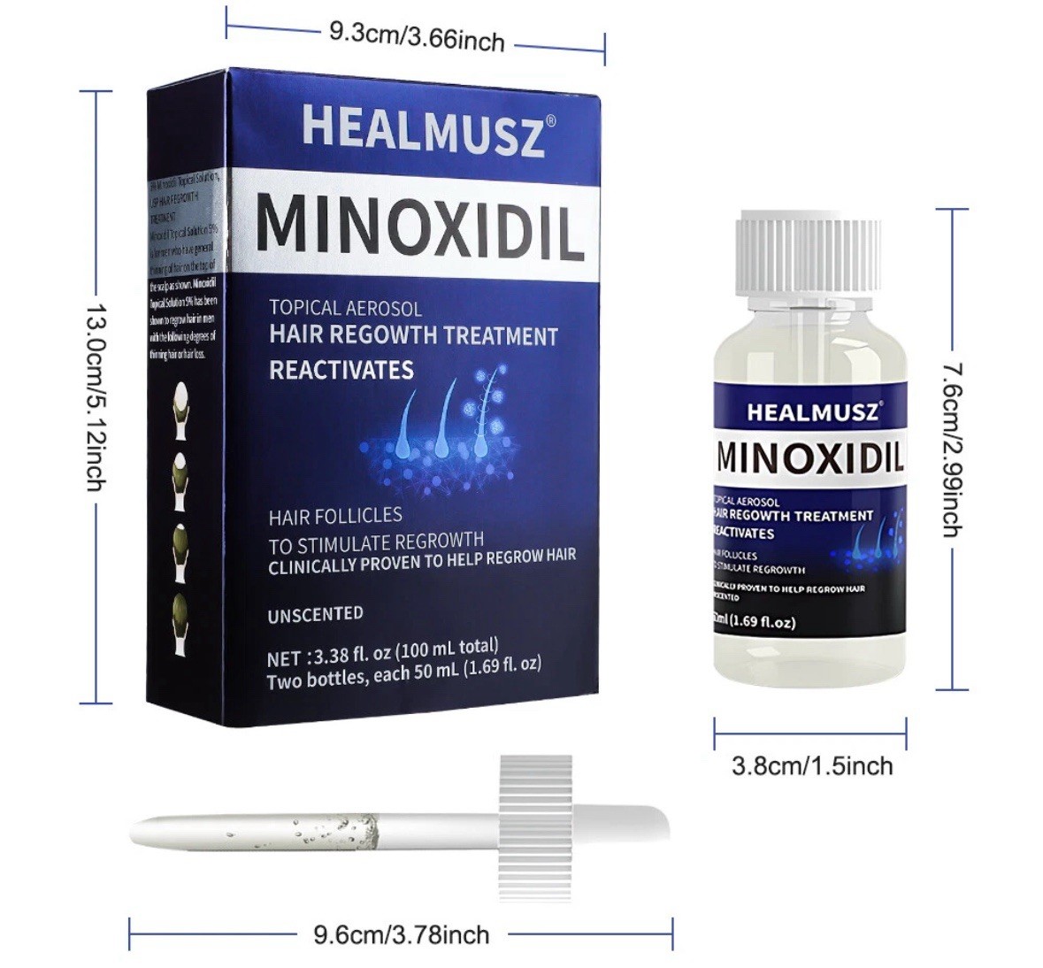 14 Pack Minoxidil 5% Extra Strength Men Hair Regrowth Treatment 14 Month Supply