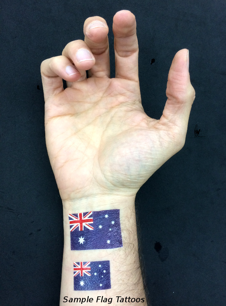 40 Tattoos: Israeli, Israel Flag, Party Favors