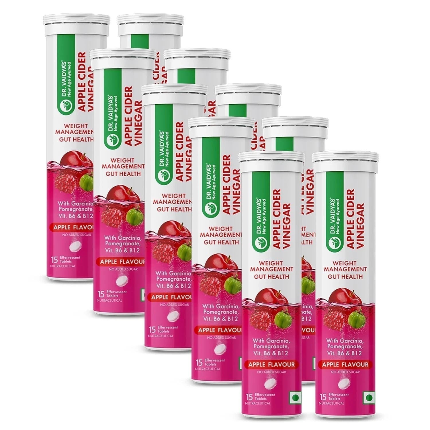 Dr. Vaidya’s Apple Cider Vinegar Effervescent Tablet with 150 Tablets Pack of 10