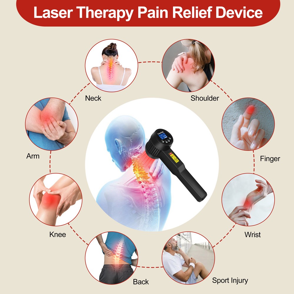 8W Cold Laser Class 4 Laser Therapy Pain Relief Arthritis Knee Joint Swelling