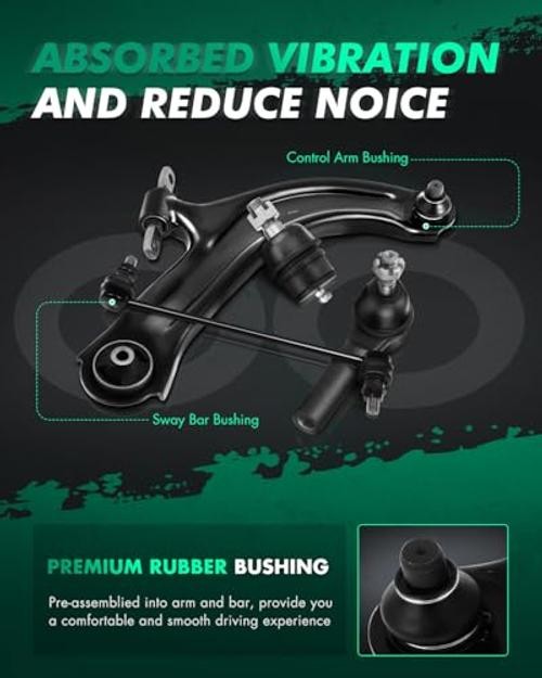 8pcs 4×4 Suspension Kit Front Upper Lower Ball Joints Inner Outer Tie Rod