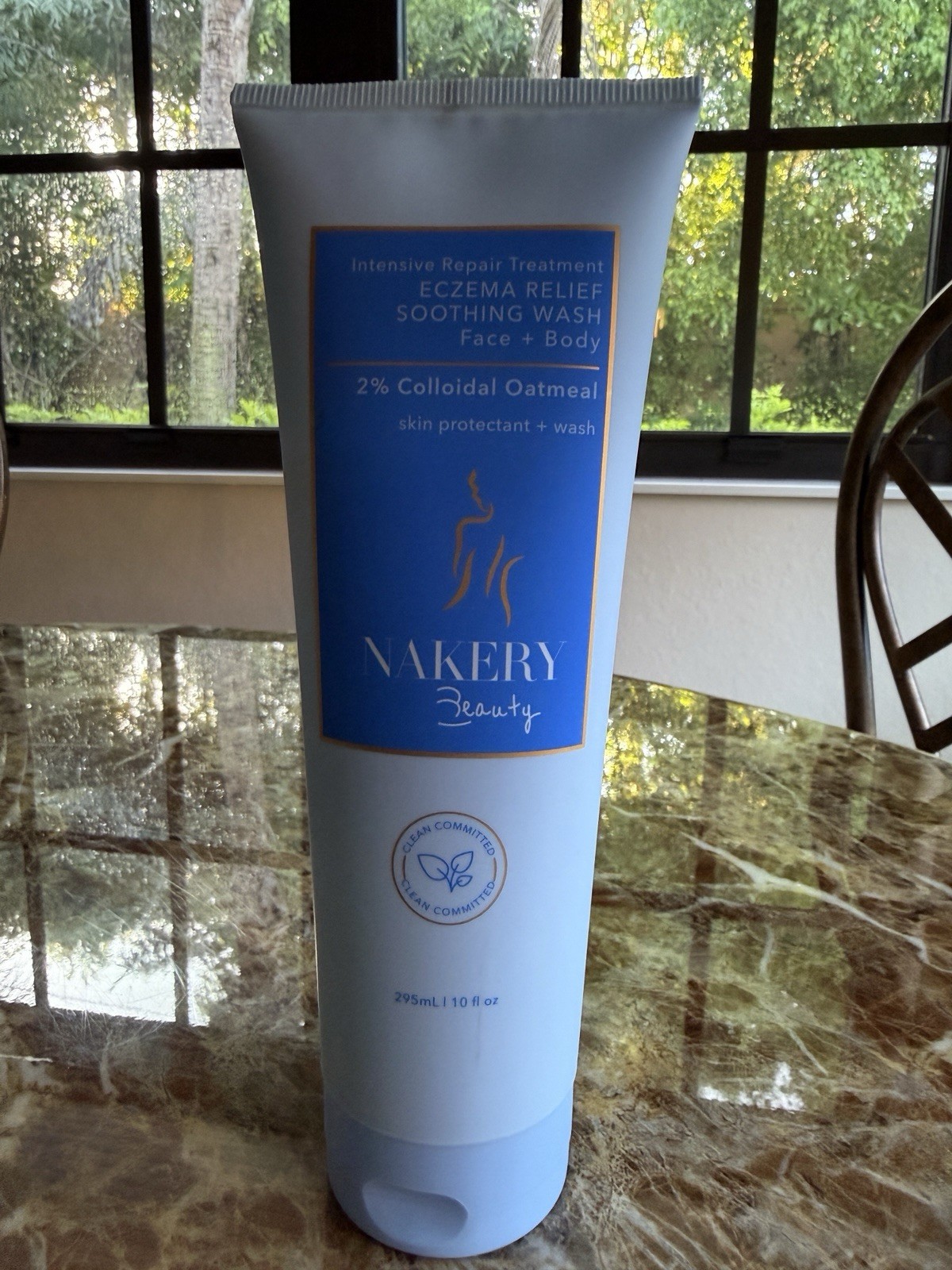 NAKERY Beauty Eczema Relief Soothing Wash Face & Body 2% Oatmeal 10 fl oz