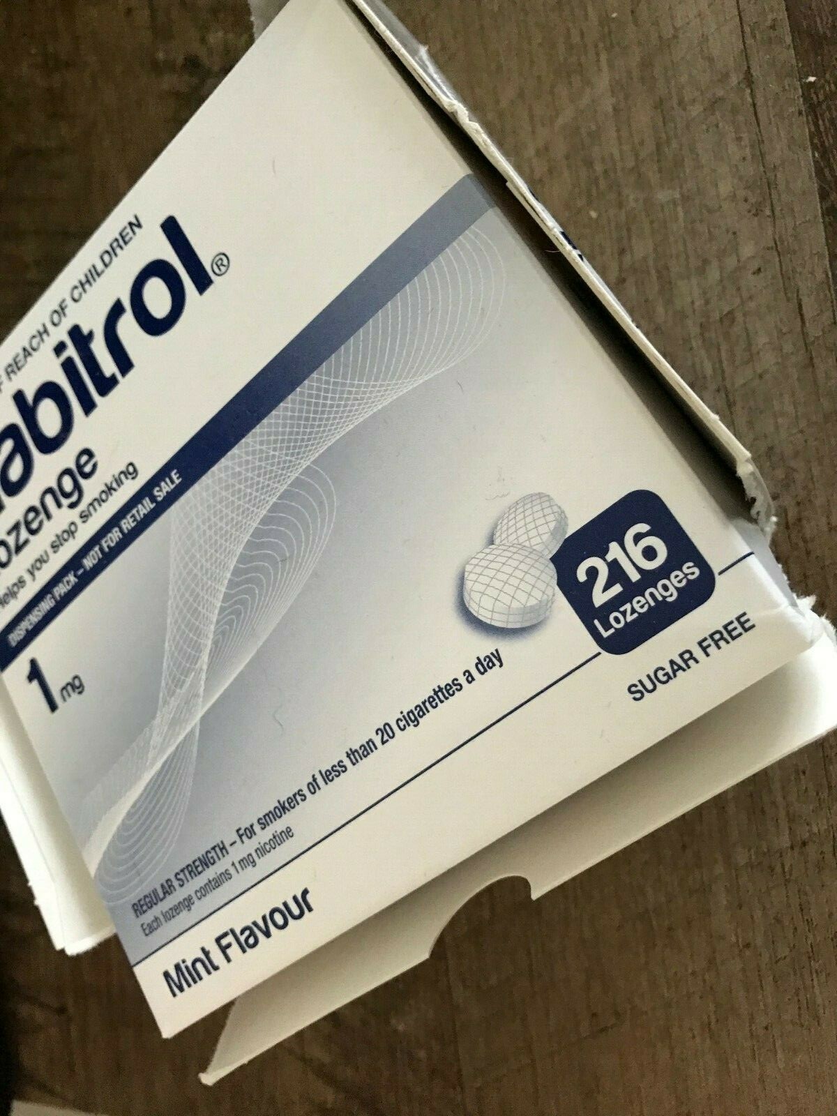 DENTED Habitrol Nicotine Lozenge 1mg Mint 3 boxes 648 Pieces Sugar Free FRESH