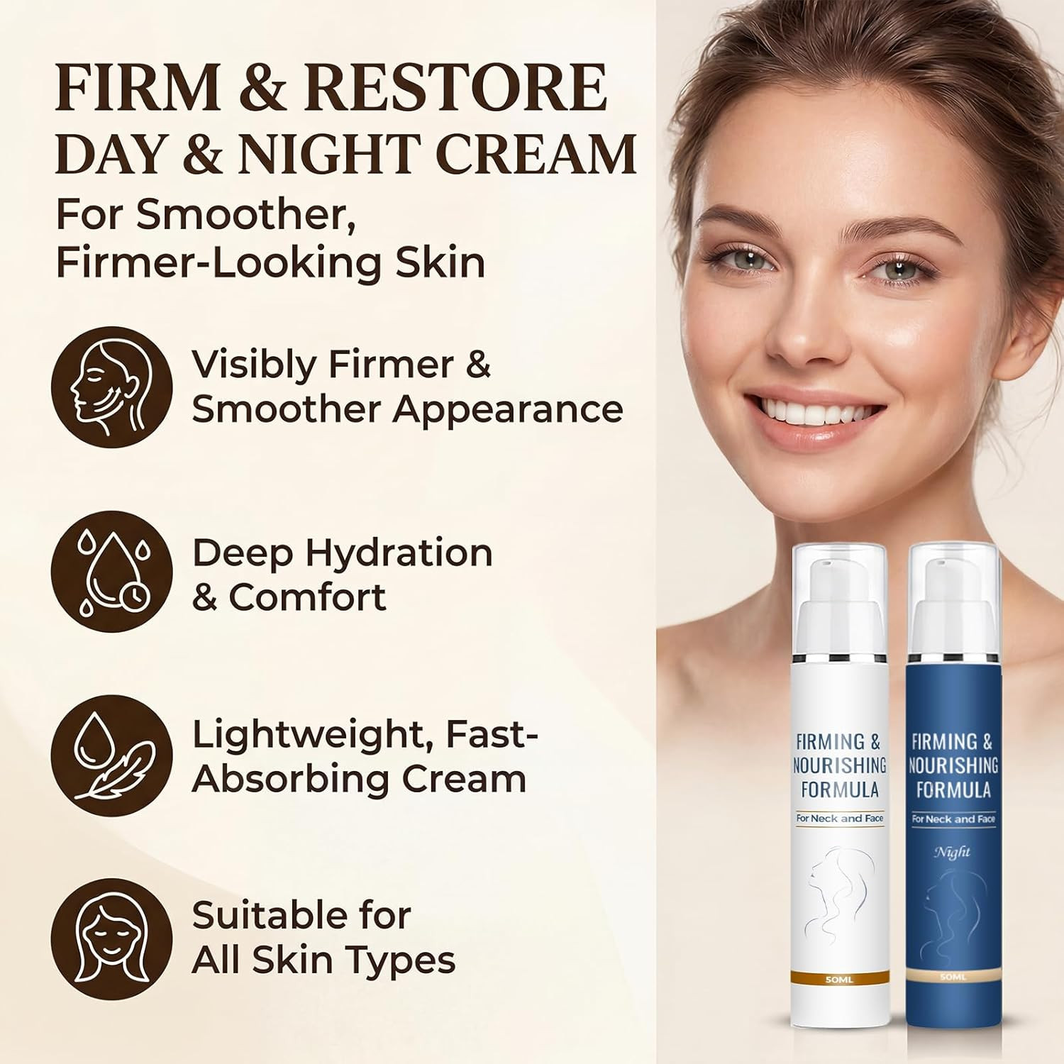 Chelsea Laboratory Firm & Restore Formula Night Cream for Face and Neck, Firming