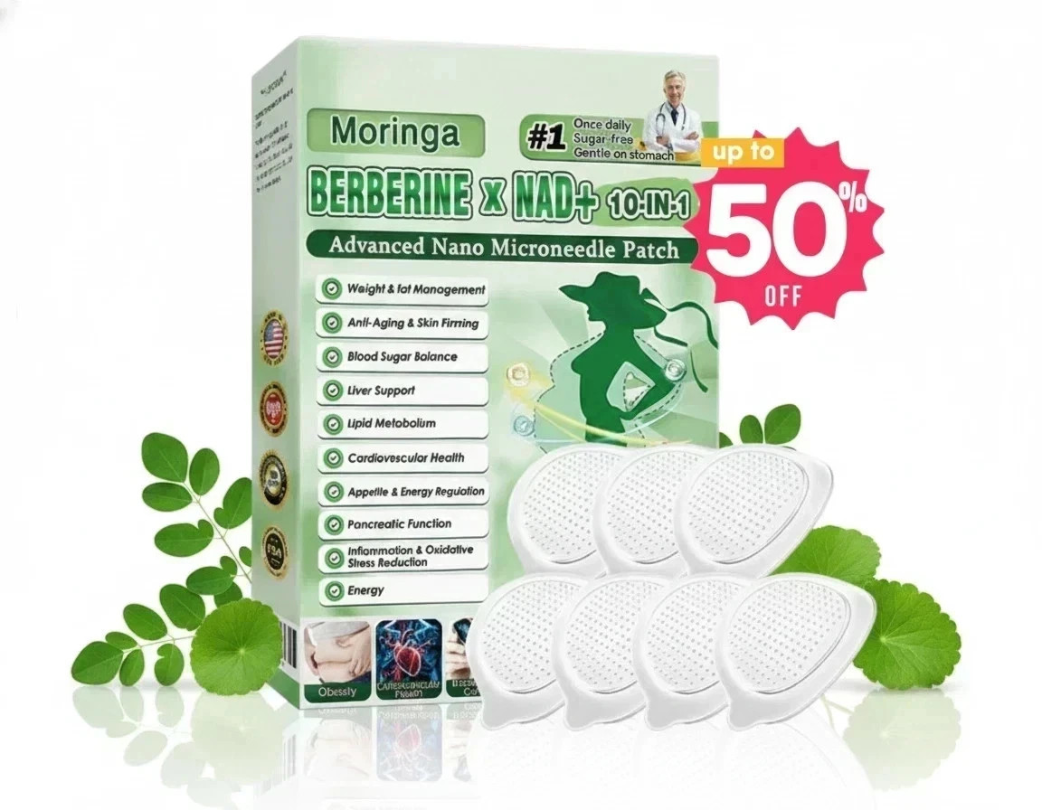 NEW Moringa Berberine NAD+ Weight Loss Patches Advanced Nano Microneedle