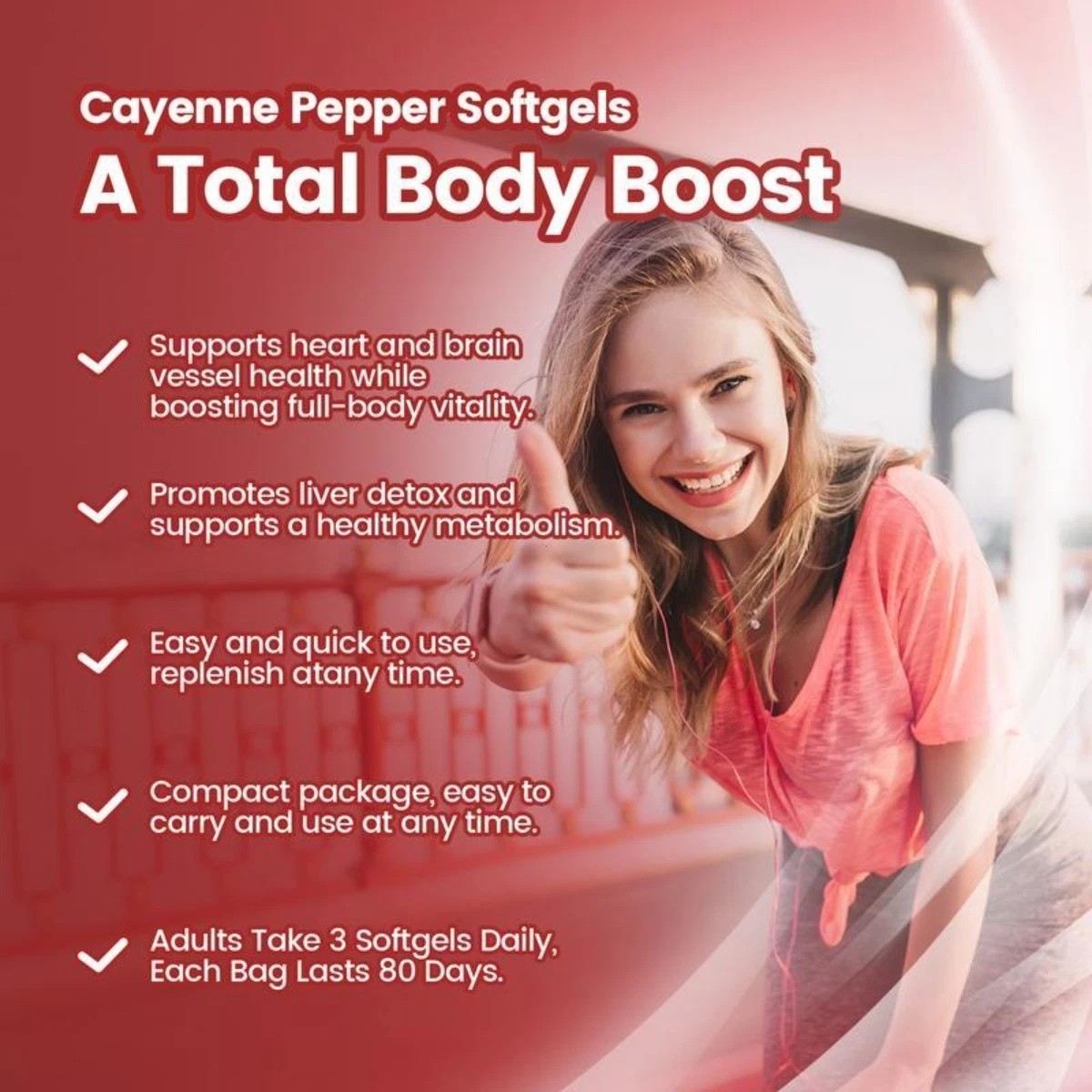 Cayenne Pepper + D3/K2 Softgels–240 Count,Supports Heart,Liver Detox&Metabbolism