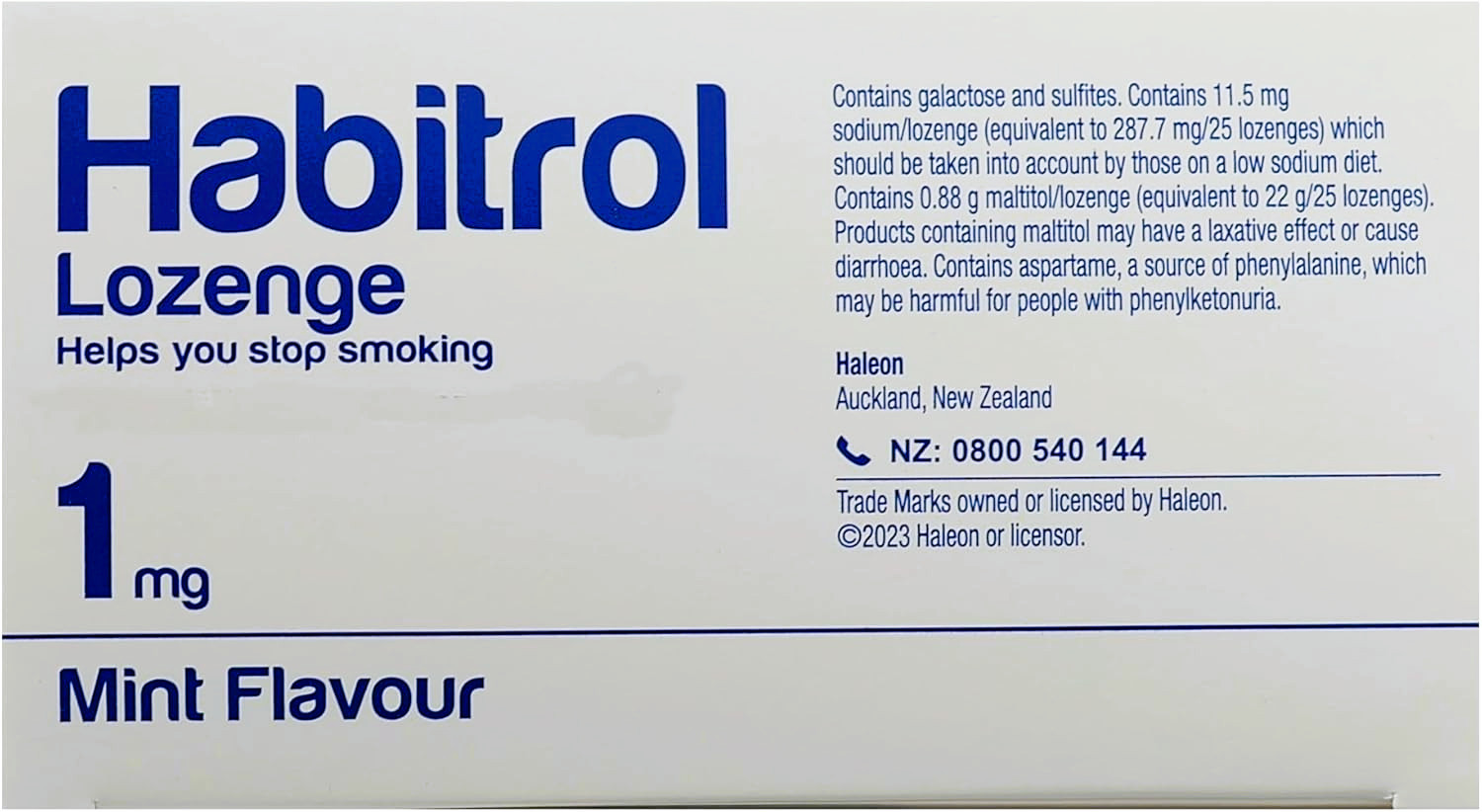 Habitrol Nicotine Lozenges 1mg Mint 216ct Sugar Free – Stop Smoking Aid