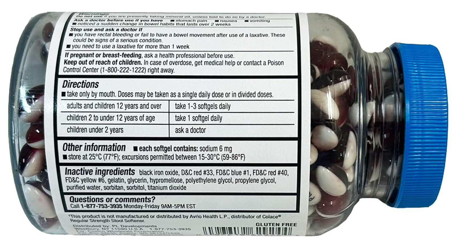 Kirkland Signature Stool Softener Docusate Sodium 100 400 Count (Pack of 2)