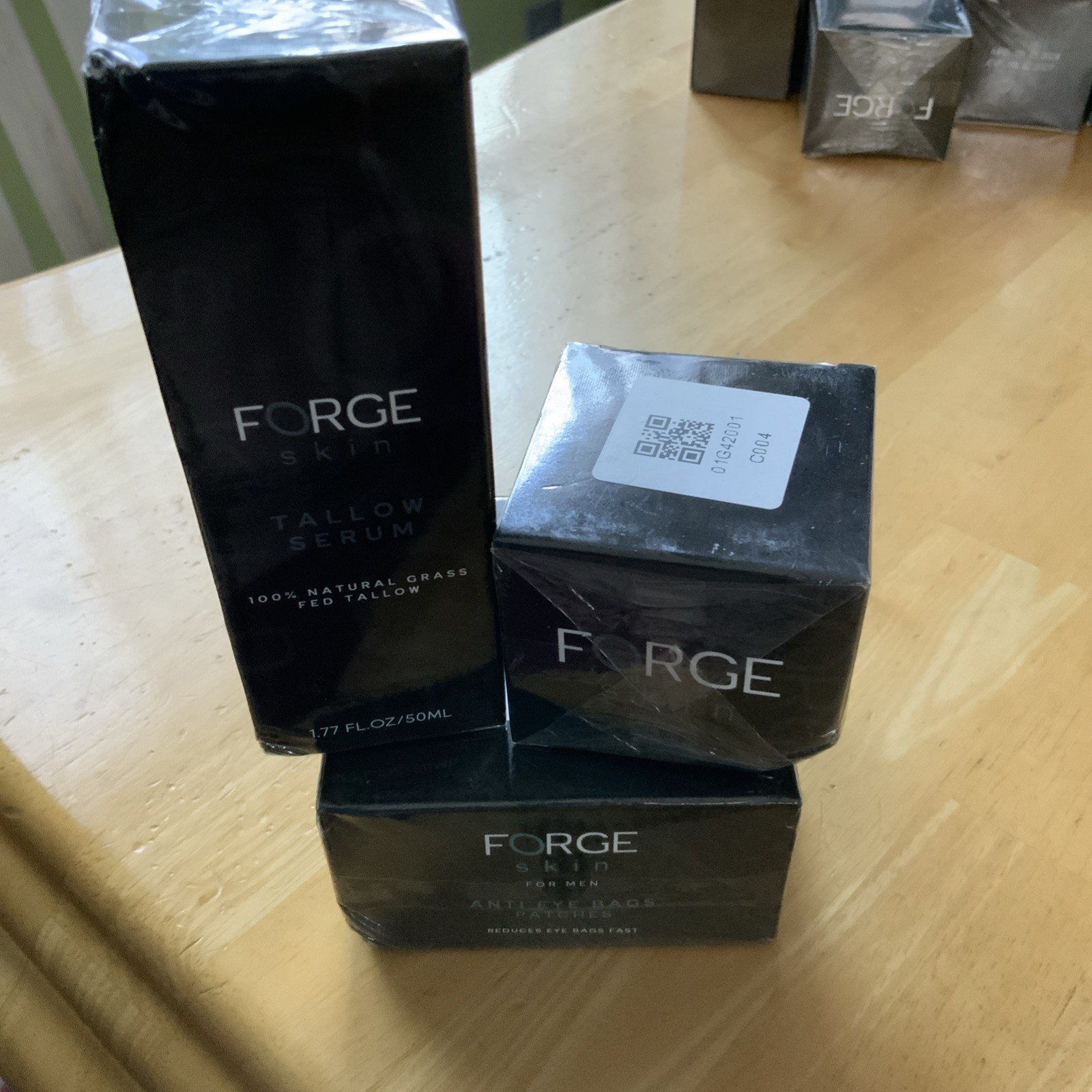 Forge Skin For Men Beef Tallow Face Balm & Serum, Eye Patches-set New Sealed!