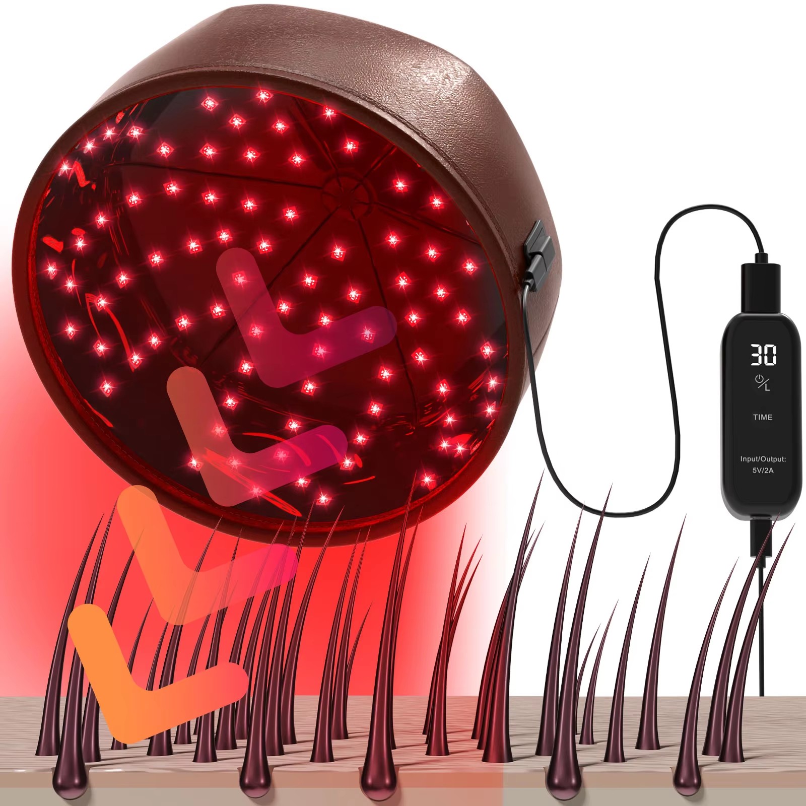 660Nm Red Light Therapy Cap Laser Hair Growth Hat Loss Alopecia Treatment HOME