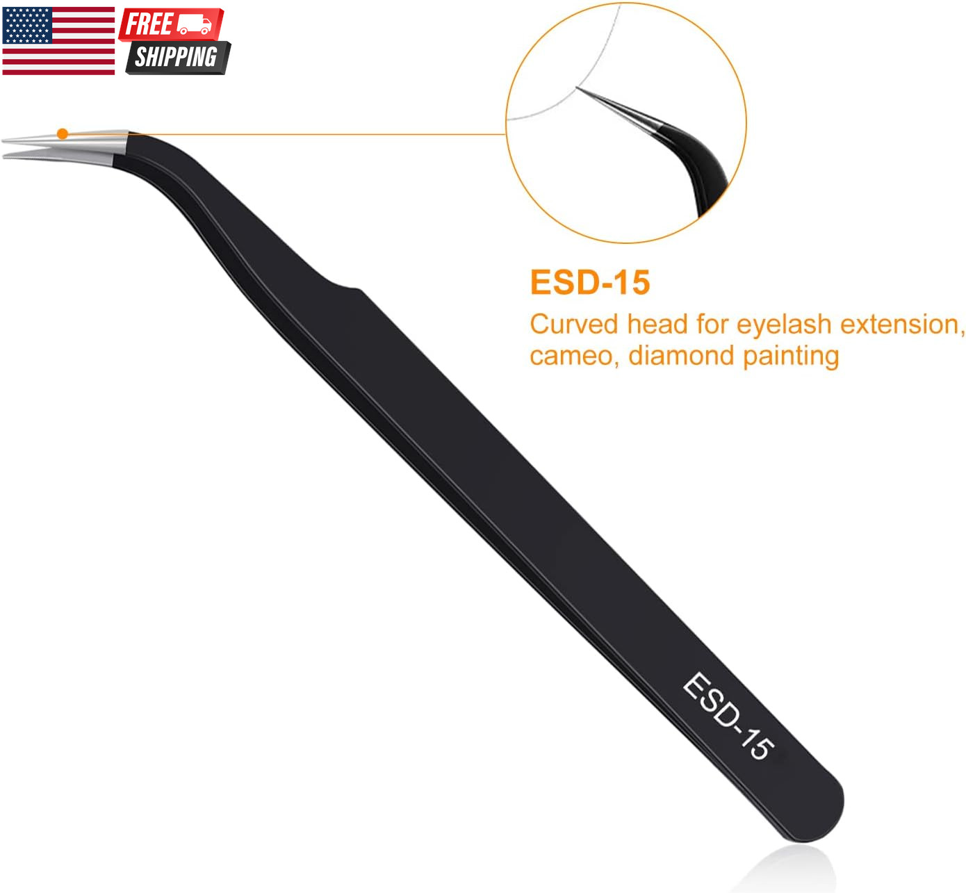 3PCS Precision Tweezers Set, Upgraded Anti-Static Stainless Steel of Tweezers, f