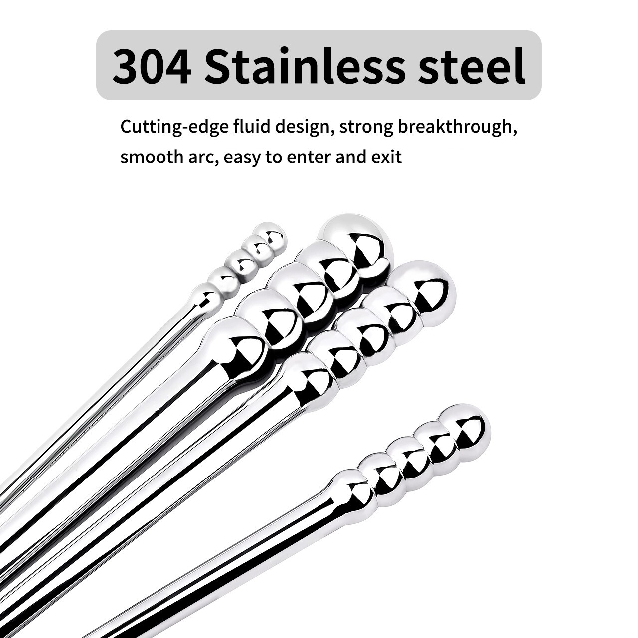 2024 Male Stainless Steel Penis Plug Urethral Sounding Dilator Penis Stretcher