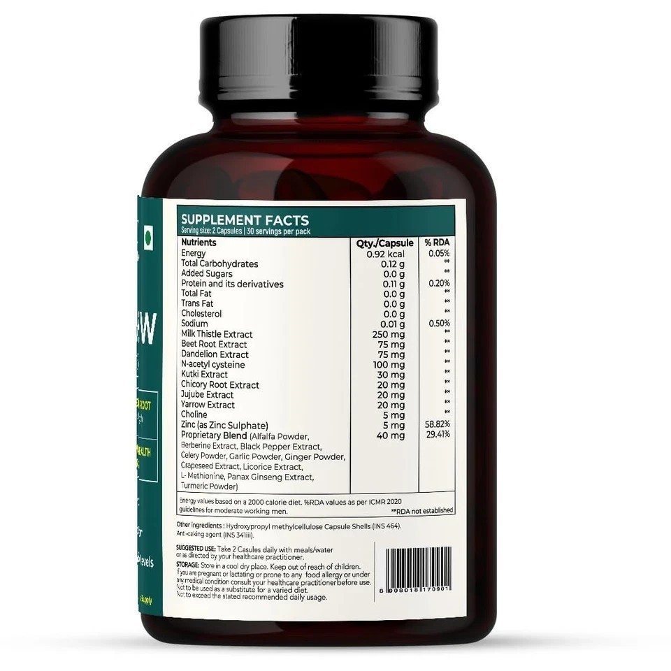 Liver Detox Supplement with Milk Thistle, Berberine& more Natural Detoxification