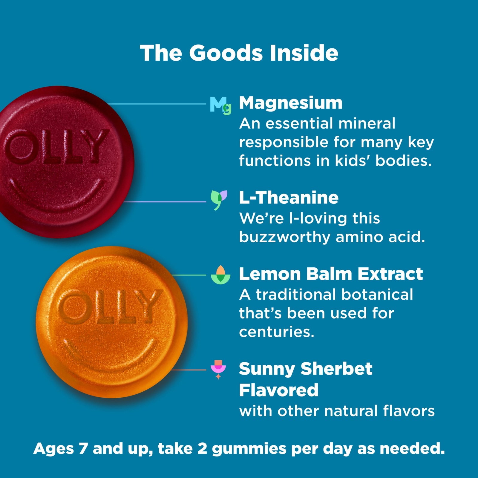 Kids Chillax Gummy Supplement with Magnesium and L-Theanine, 50 Count