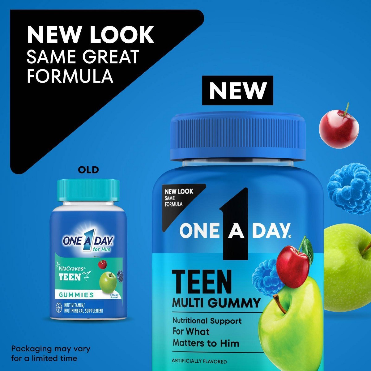 One A Day Teen Multivitamin Gummies for Boys, with B Vitamins – 150ct