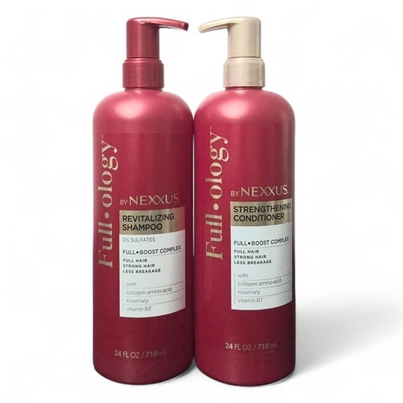 Nexxus Full-ology Shampoo Conditioner Set 24 oz Each Strengthening Care