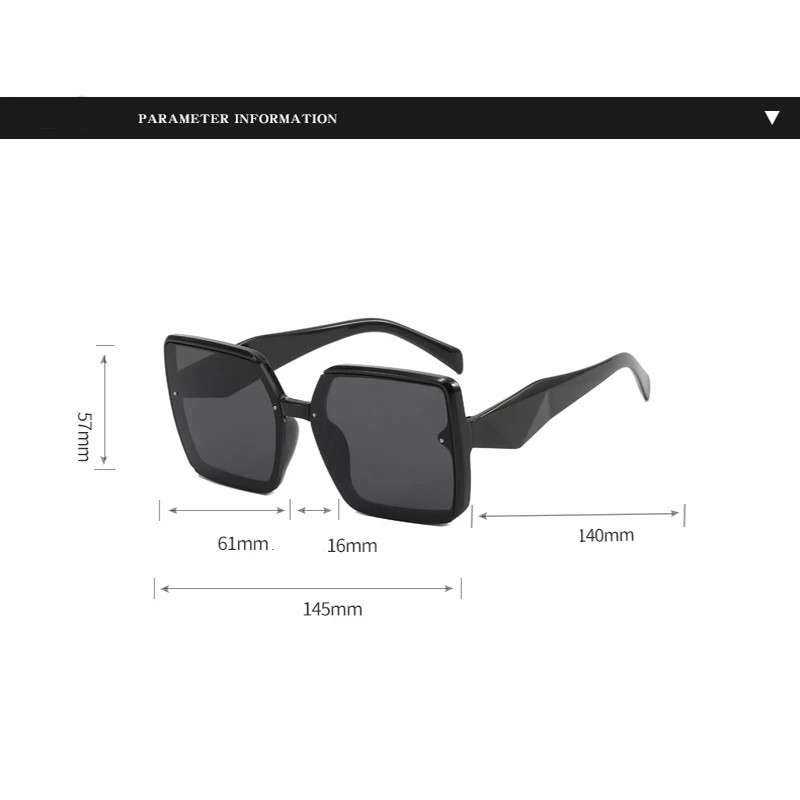 Large Square Frame Sunglasses Europe and the United States Fashion Trend Persona