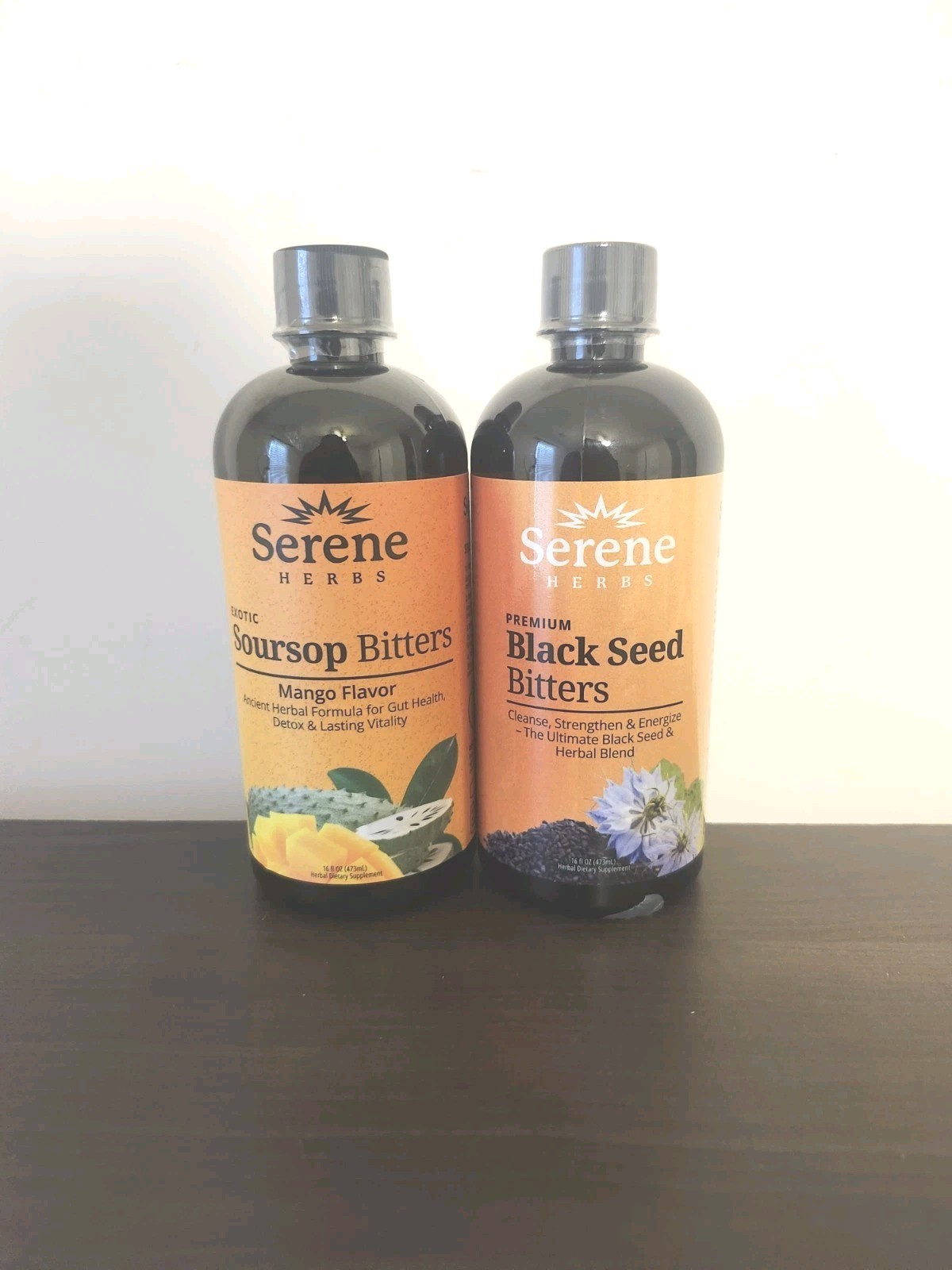 Serene HERBS Soursop Bitters & Black Seed Bitters Bundle Detox And Cleanse