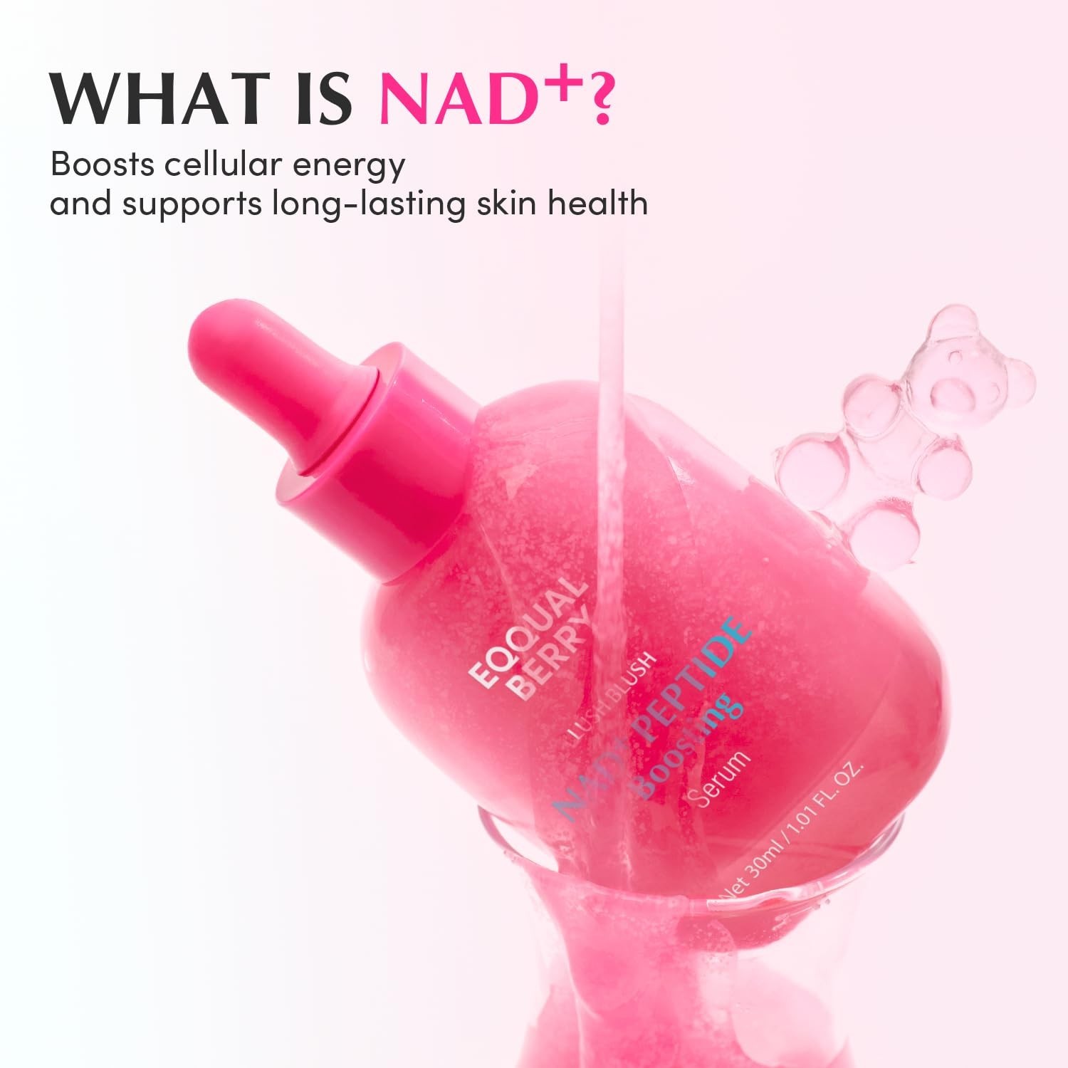 EQQUALBERRY NAD+ Peptide Boosting Serum | 14 Peptide Serum for Face, Neck & Body