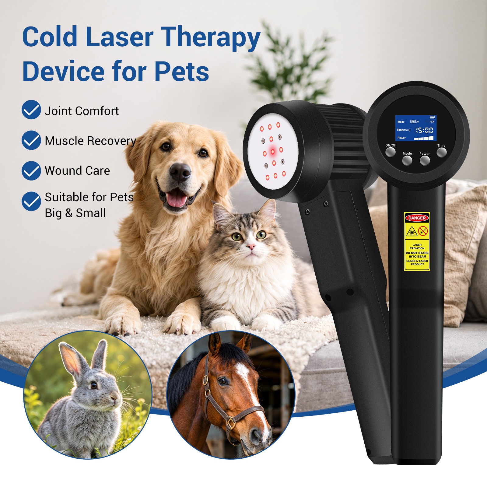 305W Super Pulsed Laser Therapy Device for Pain Relief 660nm 808nm 905nm Home