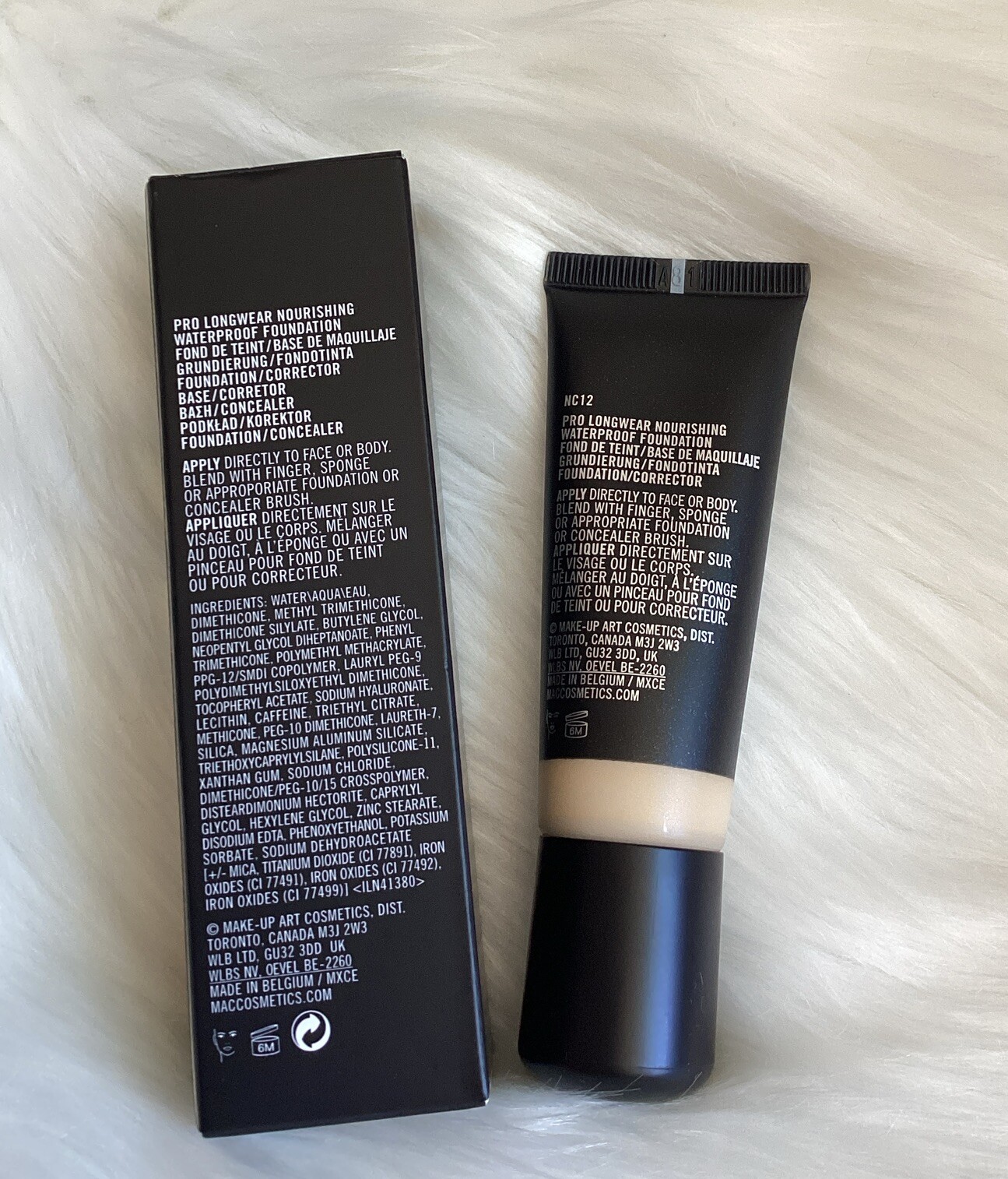 MAC Pro Longwear Nourishing Waterproof Foundation ~ NC12 ~ 25ml/0.84oz NIB