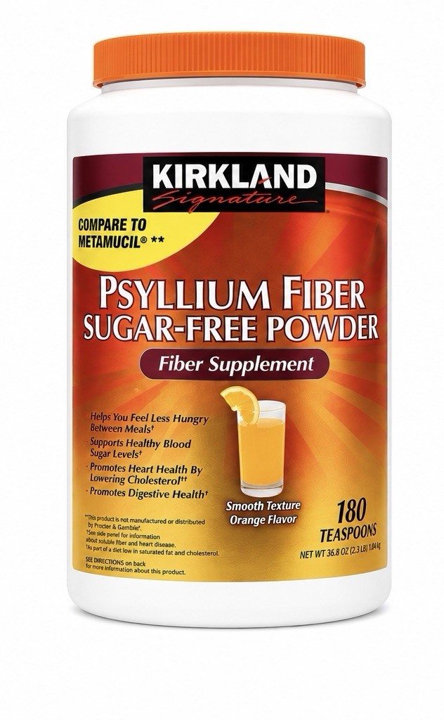 Kirkland Signature Psyllium Husk Fiber Powder Sugar-Free Orange 36.8 oz