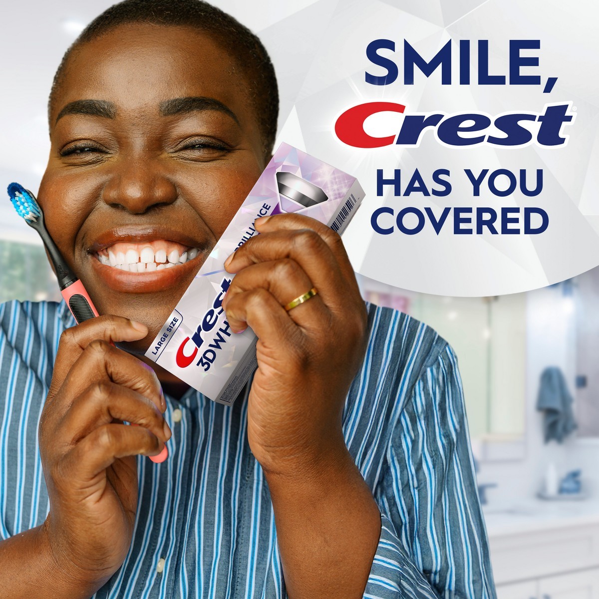 Crest 3D White Brilliance Vibrant Toothpaste – Peppermint – 4.6oz/2pk