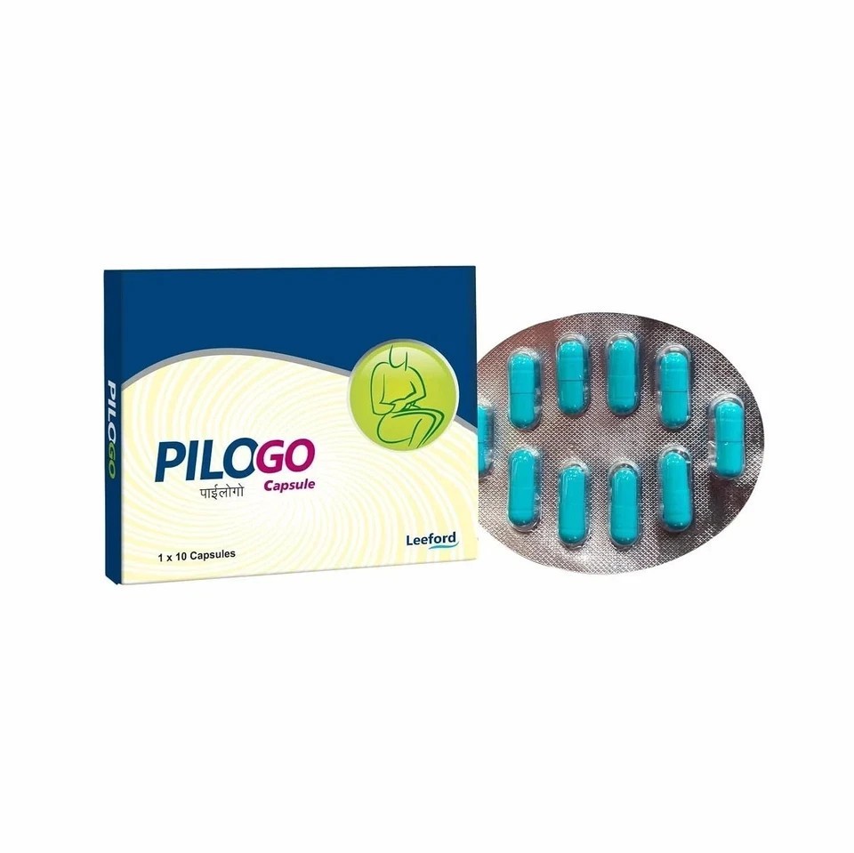 Leeford Pilogo Ayurvedic Piles Relief Supplement Pack of 30 Capsule Free Ship