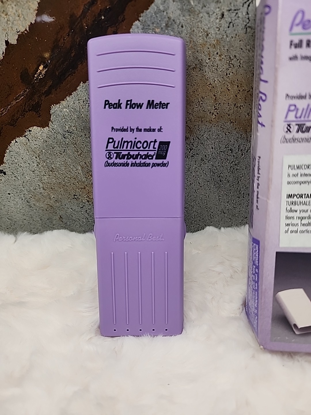 Vintage Pulmicort Full Range Peak Flow Meter with Original Box and Instructions