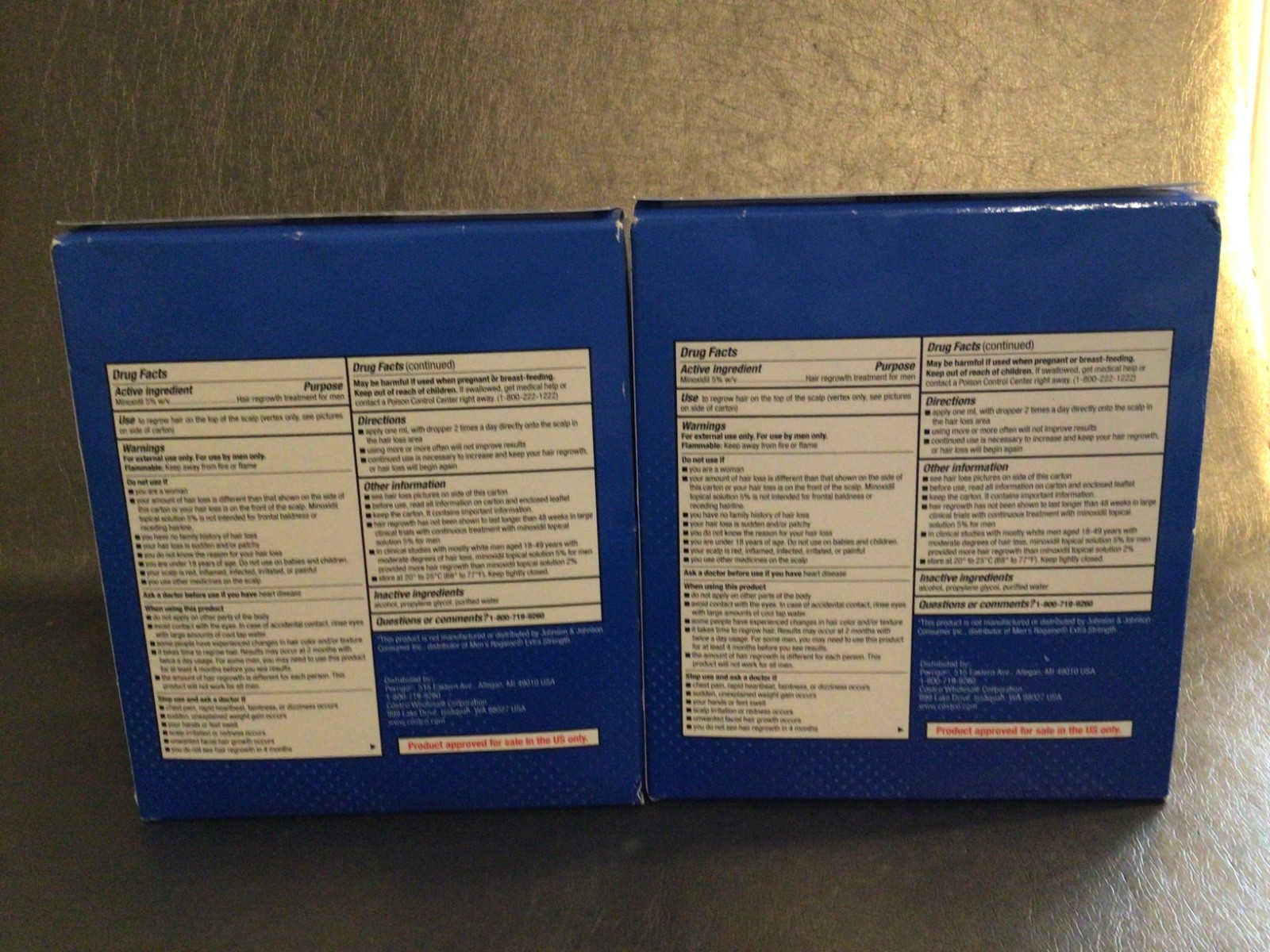 2 Minoxidil 5% Topical Hair Solution Kirkland 2 x 6 = 12 Month Supply – Exp 6/27