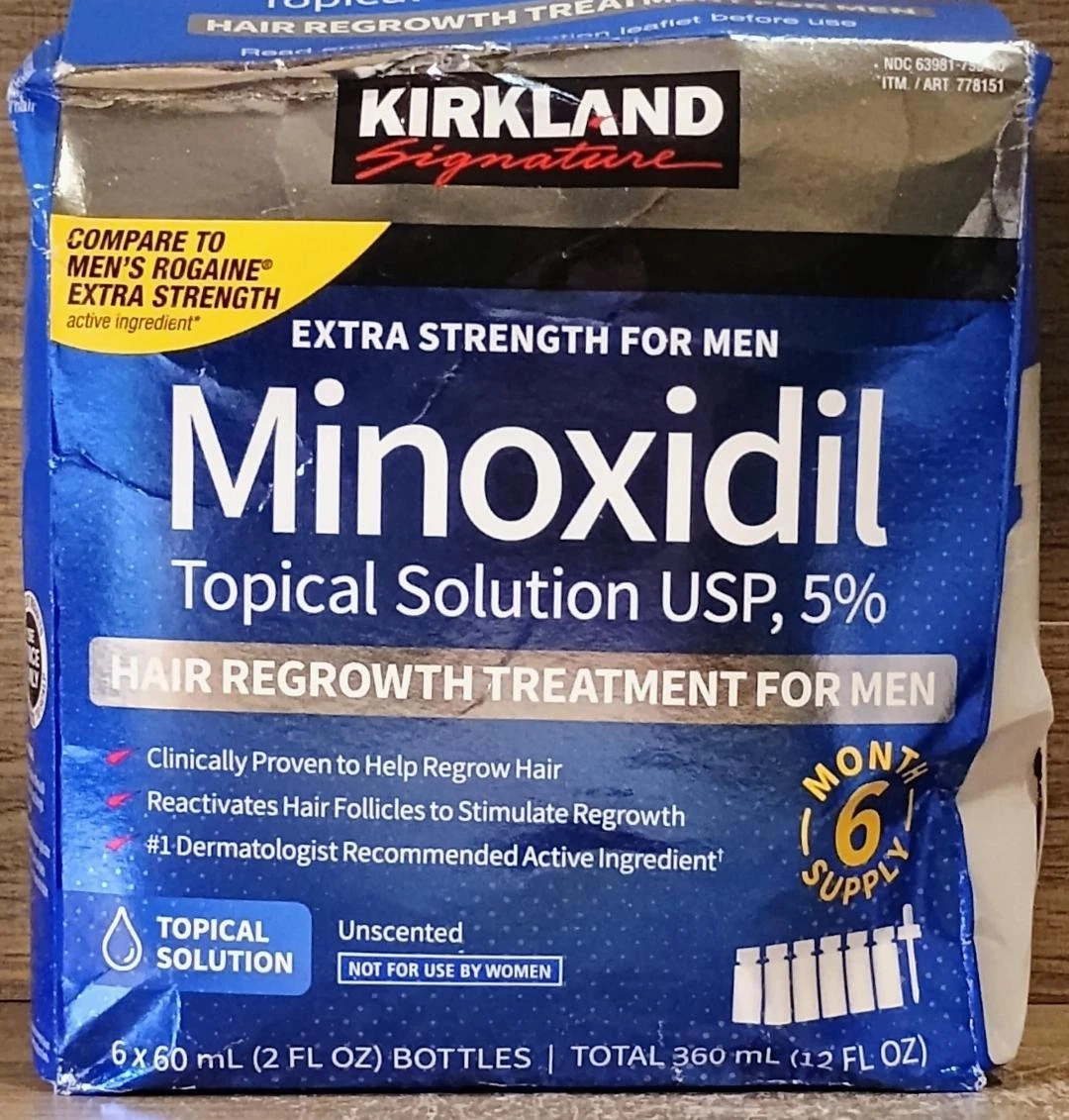 Minoxidil for Men Liquid Strength Hair Regrowth Treatment 5% 6 Months Supply