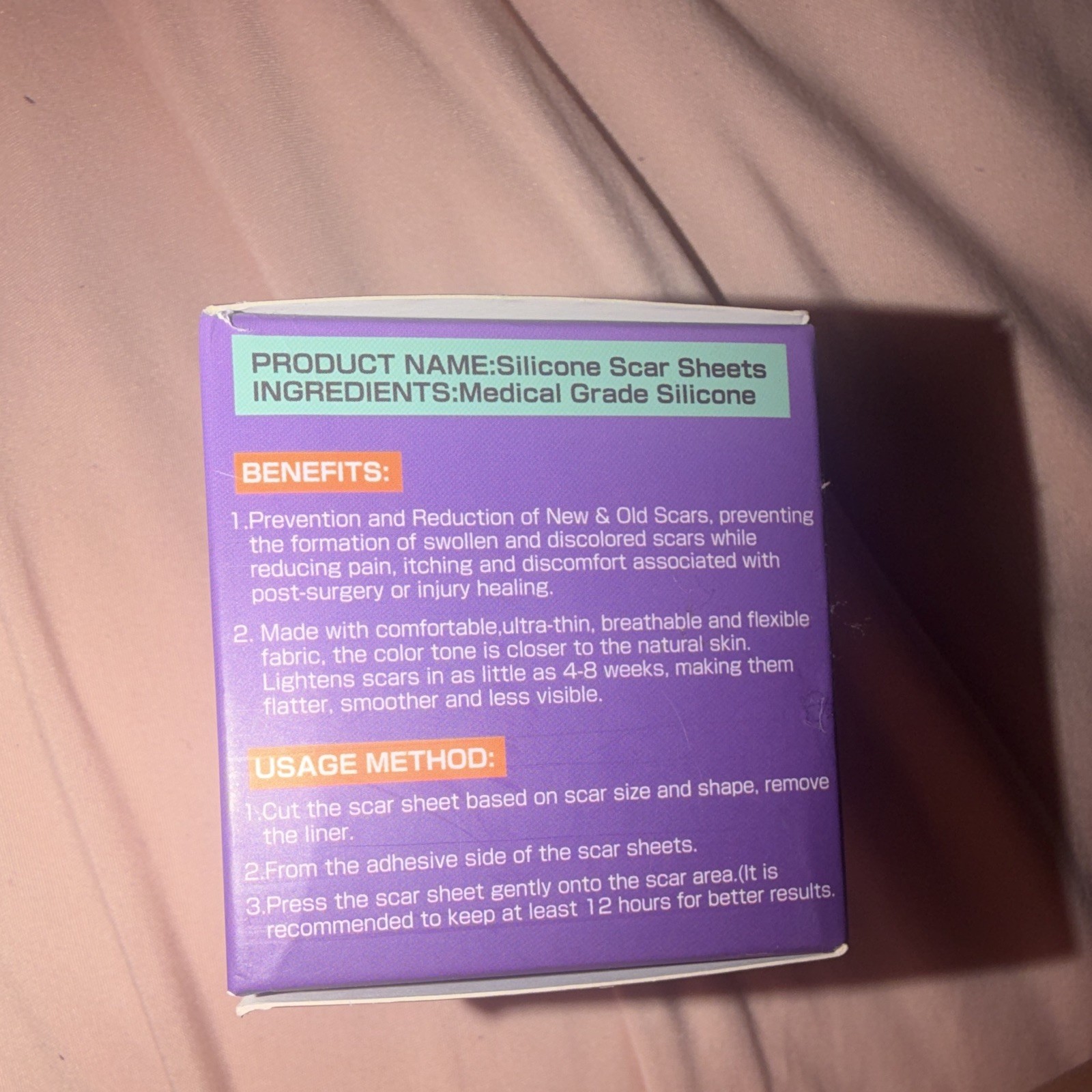 Medical Grade Silicone Scar Reducer Sheet Roll 1.6 in x 59 in Breathable