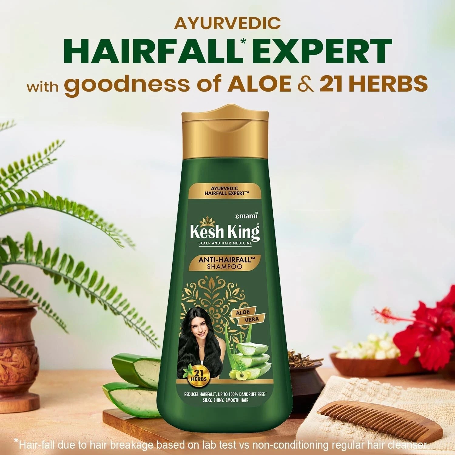 Kesh King Ayurveda Aloe Vera Herbal Shampoo Anti-Hair fall – 340 ML