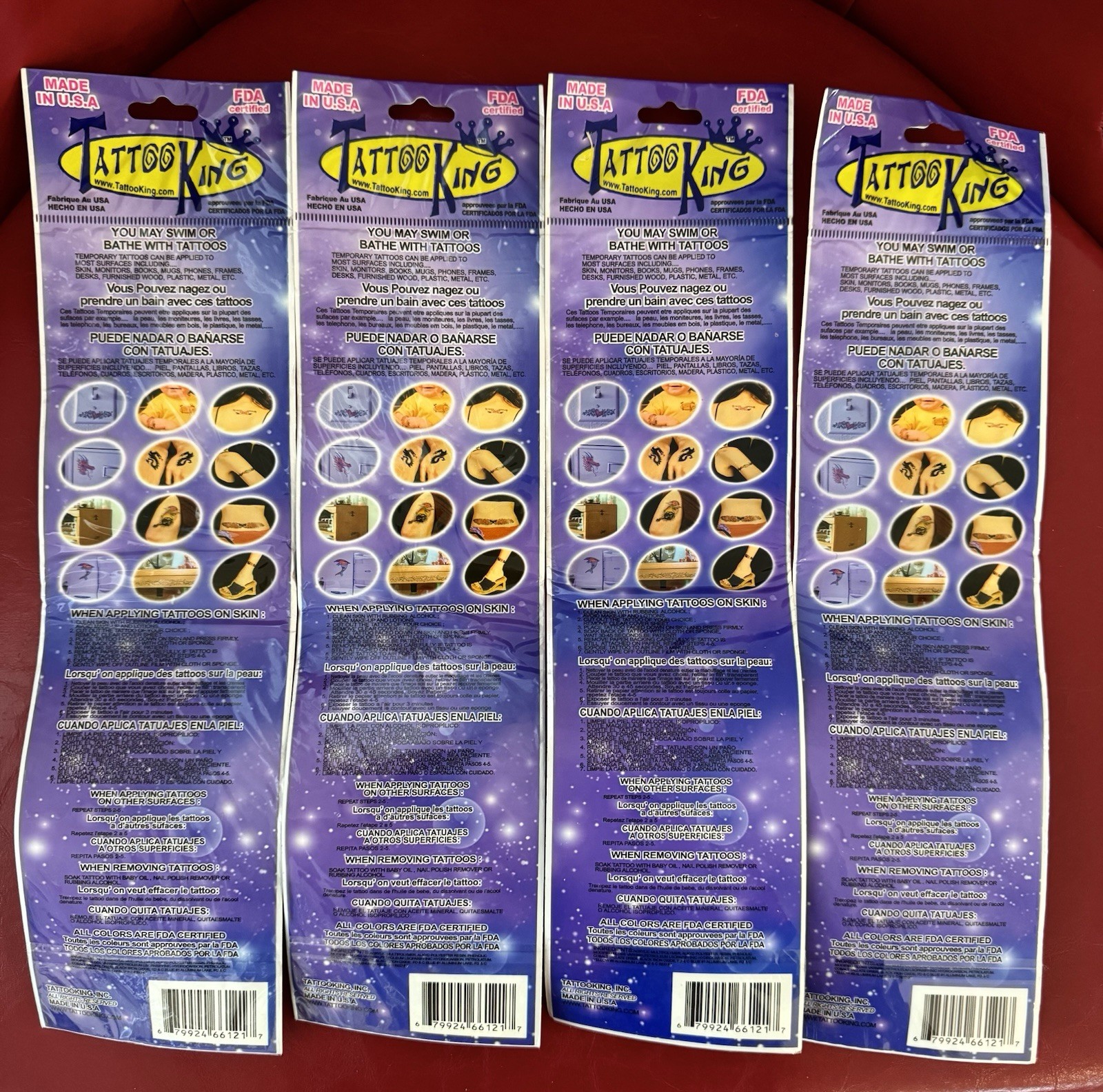 Tattoo King. TEMPORARY TATTOOS – Approved FDA,Made in US